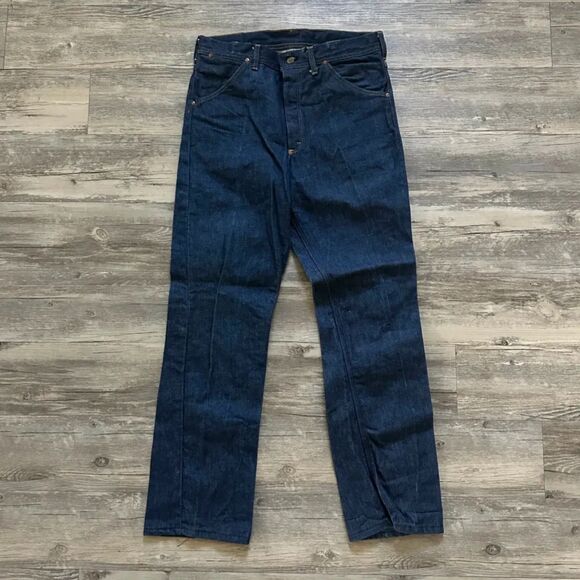 Vintage 70s Tuff Nut Dark Wash Denim Jeans Size 32X31 - Picture 5 of 10